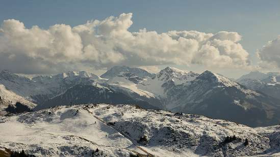 Ski style, Alpine architecture and snowy mornings